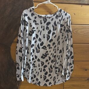 Tickled Teal Animal Print Long Sleeve Top